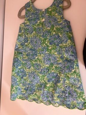 Tommy Bahama Girls' Blue Floral Sleeveless Dress